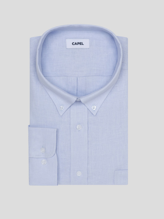 Chemise Ralph Lin Ciel Capel Grande Taille bleu ciel homme grande taille - Capelstore