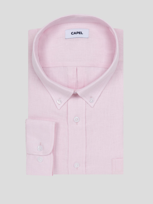 Chemise Ralph Lin Rose Capel Grande Taille rose homme grande taille - Capelstore