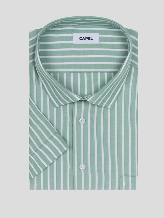 Chemisette Greg Rayee Capel Grande Taille homme grande taille - Capelstore