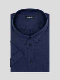 Chemisette Zack Lin Marine Capel Grande Taille  homme grande taille - Capelstore