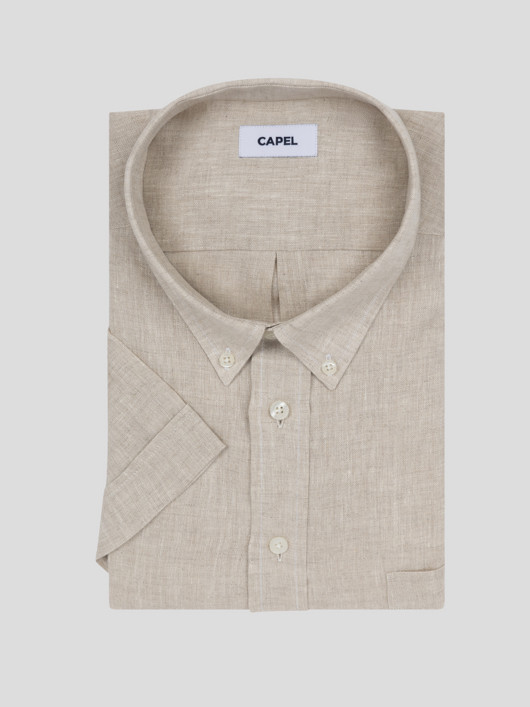 Chemisette Zack Lin Beige Capel Grande Taille  homme grande taille - Capelstore