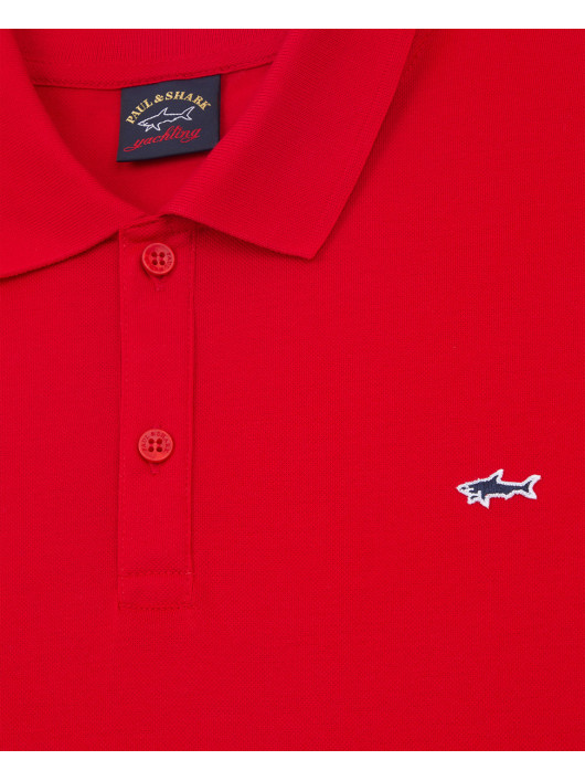 Polo Pique Rouge Paul & Shark Grande Taille homme grande taille - Capelstore