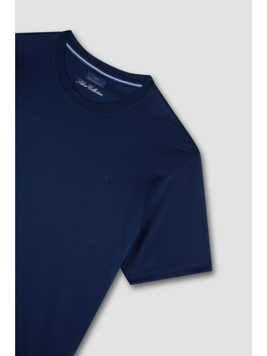 T-shirt Marine En Laine Lauren Vidal - Taille XL, Neuf Avec étiquettes (prix D'origine 96€)