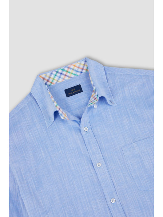 Chemisette Bleue Paul & Shark Grande Taille bleu ciel homme grande taille - Capelstore