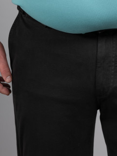 Chino noir coton homme grande taille | Capel