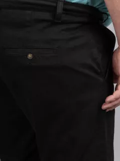Chino noir coton homme grande taille | Capel