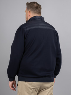 Sweat Zippe Mix Media Tommy Hilfiger Grande Taille marine homme grande taille - Capelstore