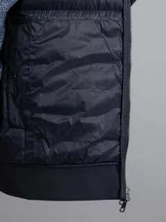 Sweat Zippe Mix Media Tommy Hilfiger Grande Taille marine homme grande taille - Capelstore