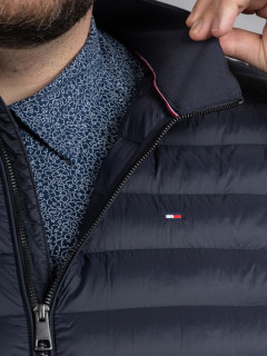 Sweat Zippe Mix Media Tommy Hilfiger Grande Taille marine homme grande taille - Capelstore