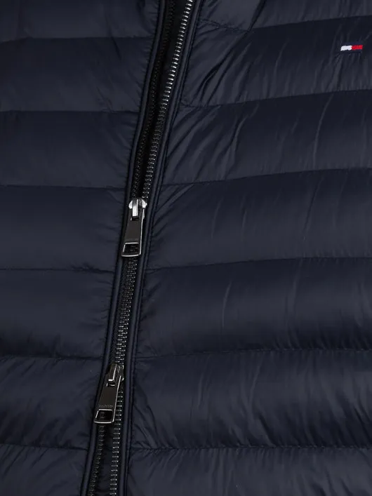 Sweat Zippe Mix Media Tommy Hilfiger Grande Taille marine homme grande taille - Capelstore
