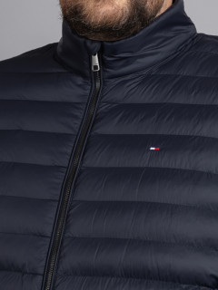 Sweat Zippe Mix Media Tommy Hilfiger Grande Taille marine homme grande taille - Capelstore