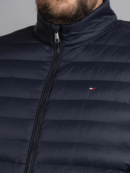 Sweat Zippe Mix Media Tommy Hilfiger Grande Taille marine homme grande taille - Capelstore