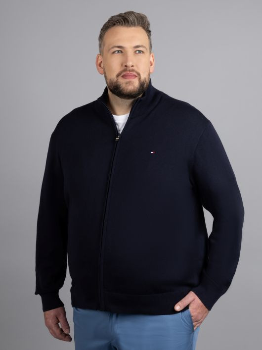 Cardigan Zippe Tommy Hilfiger Grande Taille marine homme grande taille - Capelstore