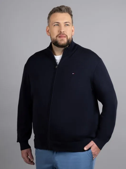 Cardigan Zippe Tommy Hilfiger Grande Taille marine homme grande taille - Capelstore