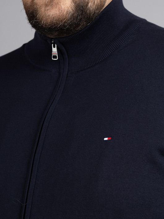 Cardigan Zippe Tommy Hilfiger Grande Taille marine homme grande taille - Capelstore