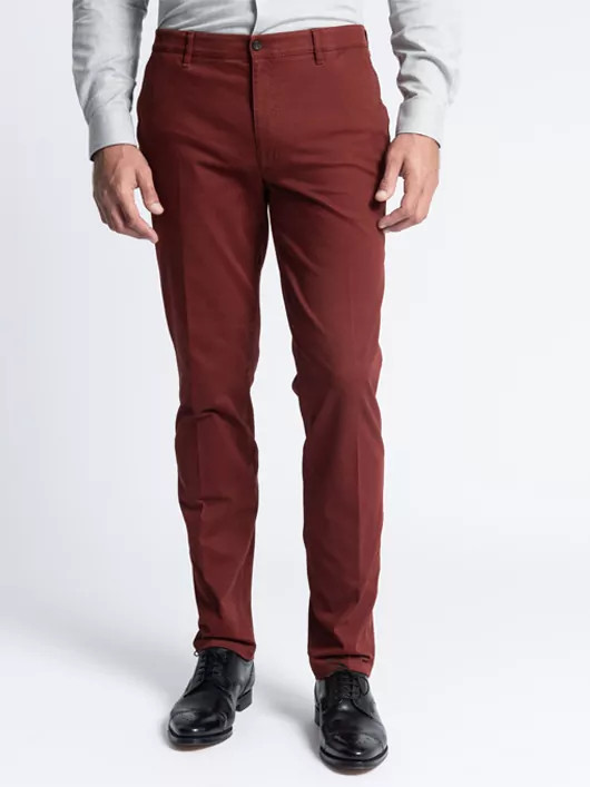 pantalon coton coloris bordeaux homme grande taille
