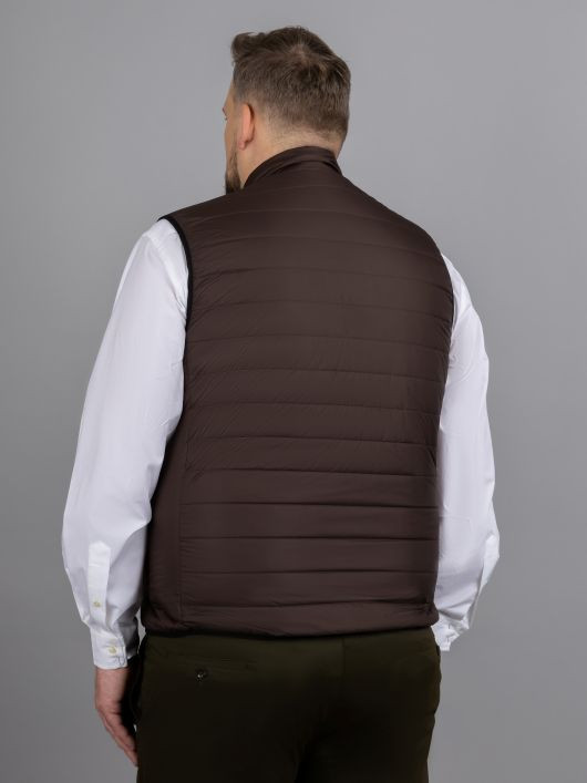 Gilet Reversible Sans Manches Co. Privee Capel Grande Taille marron/camel homme grande taille - Capelstore