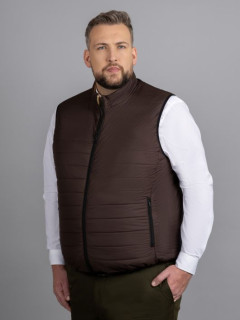 Gilet Reversible Sans Manches Co. Privee Capel Grande Taille marron/camel homme grande taille - Capelstore