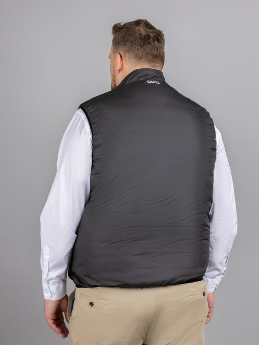 Gilet Sans Manches Reversible Co. Privee Capel Grande Taille noir homme grande taille - Capelstore