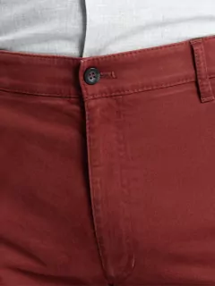 pantalon coton coloris bordeaux homme grande taille