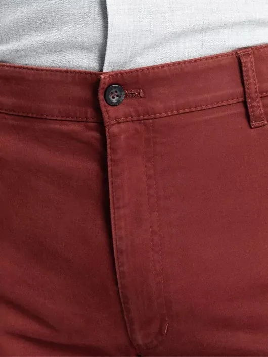pantalon coton coloris bordeaux homme grande taille