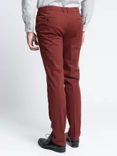 pantalon coton coloris bordeaux homme grande taille