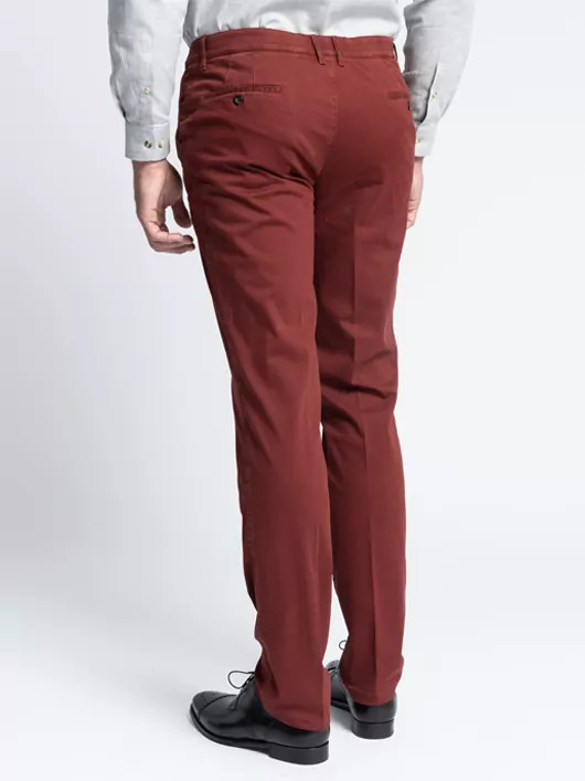pantalon coton coloris bordeaux homme grande taille