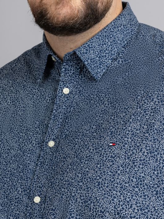 Chemise Fleurs Tommy Hilfiger Grande Taille marine homme grande taille - Capelstore