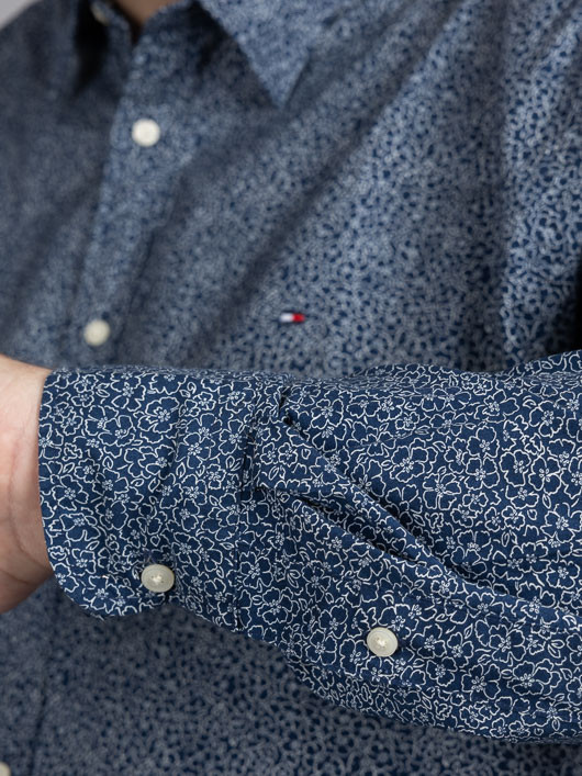 Chemise Fleurs Tommy Hilfiger Grande Taille marine homme grande taille - Capelstore