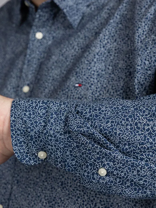 Chemise Fleurs Tommy Hilfiger Grande Taille marine homme grande taille - Capelstore