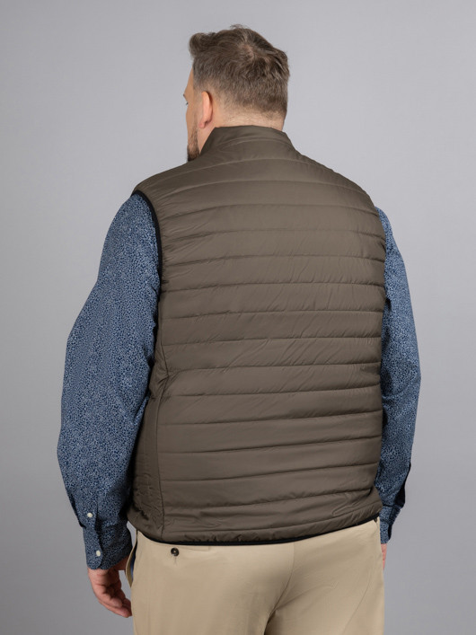 Gilet Reversible Sans Manches Co. Privee Capel Grande Taille kaki/beige homme grande taille - Capelstore