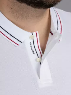 Polo Blanc Tommy Hilfiger Grande Taille blanc homme grande taille - Capelstore