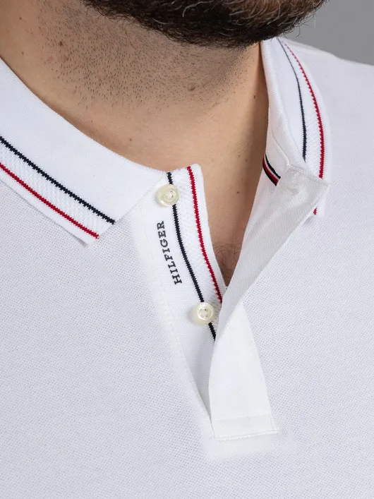 Polo Blanc Tommy Hilfiger Grande Taille blanc homme grande taille - Capelstore