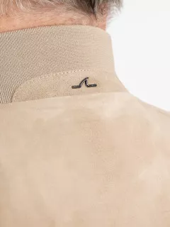 Blouson Cuir Beige Paul& Shark Grande Taille beige homme grande taille - Capelstore