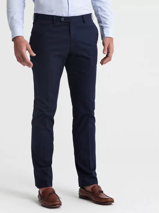 Pantalon coton chino léger bleu marine homme grande taille | Capel