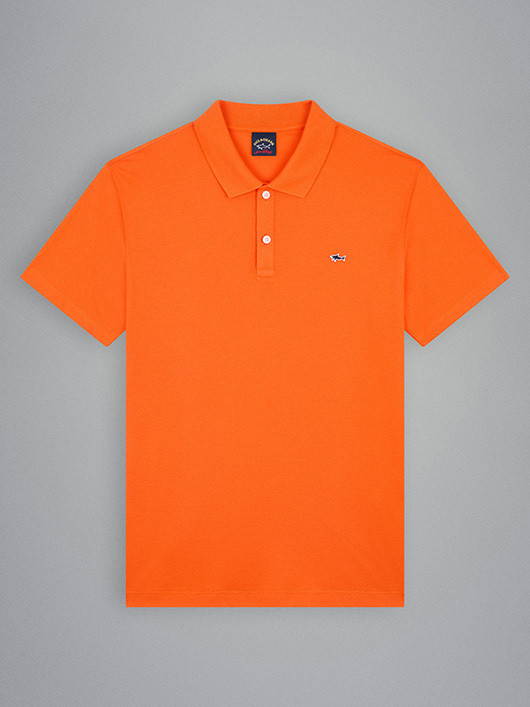 Polo Pique Orange Paul & Shark Grande Taille homme grande taille - Capelstore