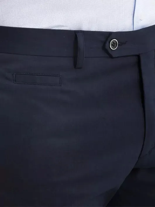 Pantalon coton chino léger bleu marine homme grande taille | Capel