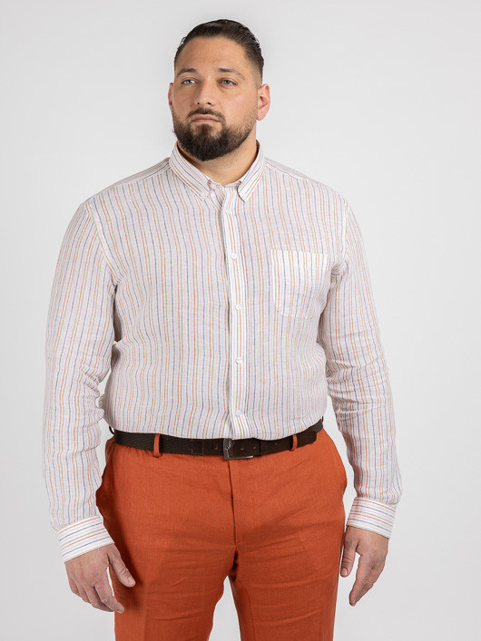 Chemise Ralph Rayee Capel Capel Grande Taille  homme grande taille - Capelstore