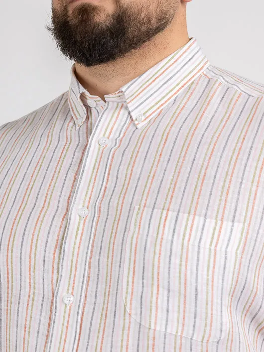 Chemise Ralph Rayee Capel Capel Grande Taille  homme grande taille - Capelstore