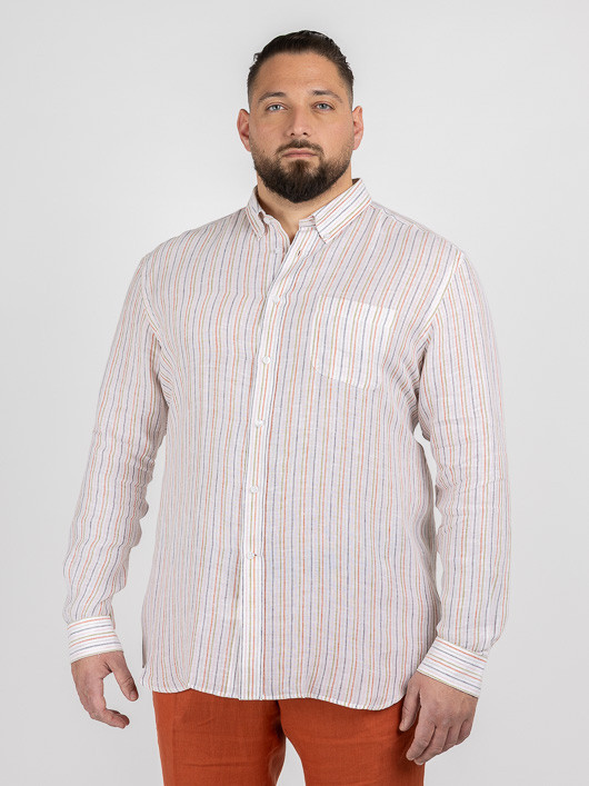 Chemise Ralph Rayee Capel Capel Grande Taille  homme grande taille - Capelstore