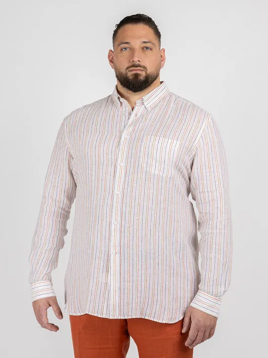 Chemise Ralph Rayee Capel Capel Grande Taille  homme grande taille - Capelstore