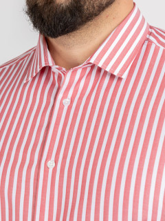 Chemise Max Rayures Capel Capel Grande Taille rouge homme grande taille - Capelstore