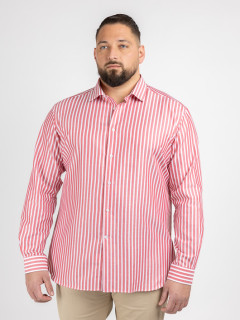 Chemise Max Rayures Capel Capel Grande Taille rouge homme grande taille - Capelstore