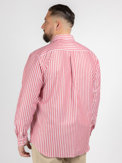 Chemise Max Rayures Capel Capel Grande Taille rouge homme grande taille - Capelstore