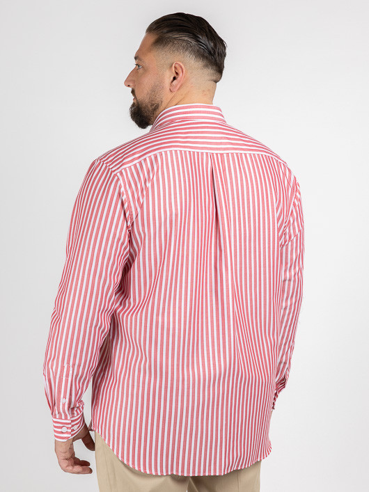 Chemise Max Rayures Capel Capel Grande Taille rouge homme grande taille - Capelstore