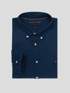 Chemise A Pois Tommy Hilfiger Grande Taille marine homme grande taille - Capelstore