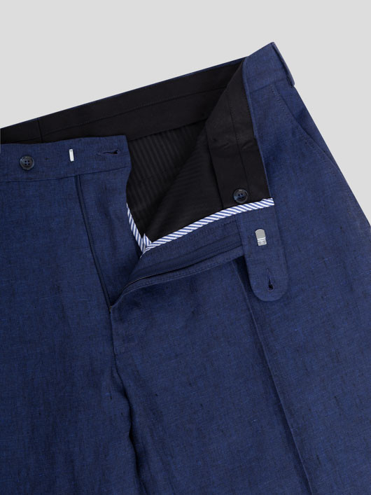 Pantalon Bleu En Lin Capel Grande Taille bleu homme grande taille - Capelstore