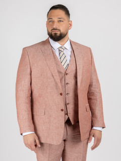 Veste Terracotta En Lin Capel Grande Taille terracotta homme grande taille - Capelstore