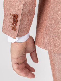 Veste Terracotta En Lin Capel Grande Taille terracotta homme grande taille - Capelstore