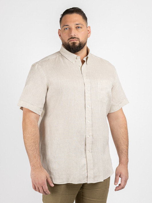 Chemisette Zack Lin Beige Capel Grande Taille  homme grande taille - Capelstore